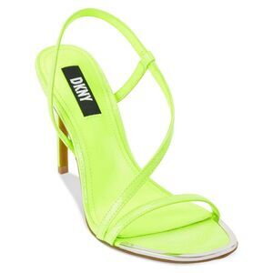 DKNY Womens Green Danielle Round Toe Stiletto Slip On Slingback Sandal 9.5 M